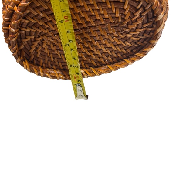 Patricia Nash Caselle Wicker Basket Bag Leather Trim Turn Lock Purse - Picture 14 of 16